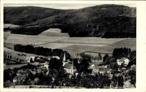 Ak Eslohe im Hochsauerlandkreis, Kirche, Ort, Berge