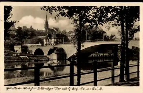 Ak Halle an der Saale, Kröllwitzer Ufer, Giebichenstein-Brücke