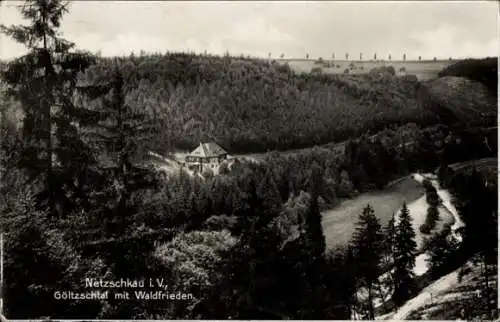 Ak Netzschkau im Vogtland, Blick in das Göltzschtal mit Waldfrieden