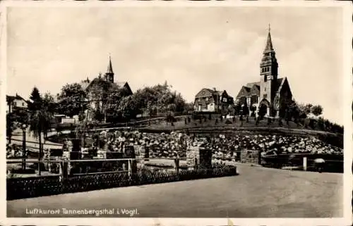 Ak Tannenbergsthal Muldenhammer im Vogtland, Ortschaft, Kirche