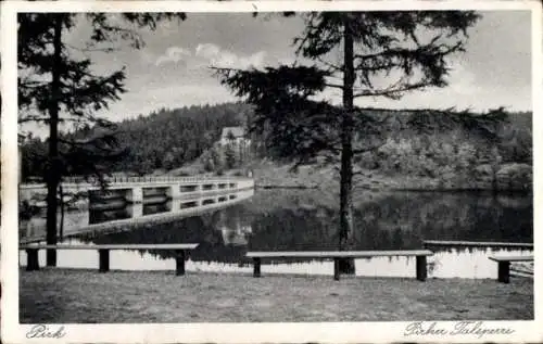 Ak Pirk Burgstein Weischlitz im Vogtland, Pirker Talsperre