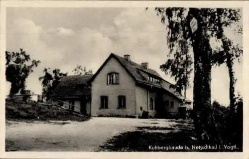 Ak Netzschkau im Vogtland, Die Kuhbergbaude, Außenansicht