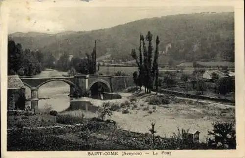 Ak Saint Come Aveyron, Brücke