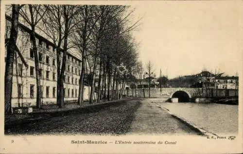 Ak Saint Maurice Val-de-Marne, L'Entree souterraine du Canal