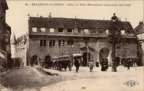 Ak Besançon les Bains Doubs, Rathaus