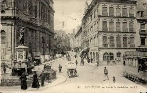 Ak Besançon Doubs, Rue de la Madeleine