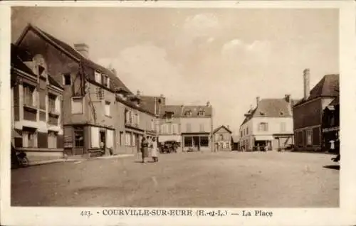 Ak Courville sur Eure Eure-et-Loir, Place