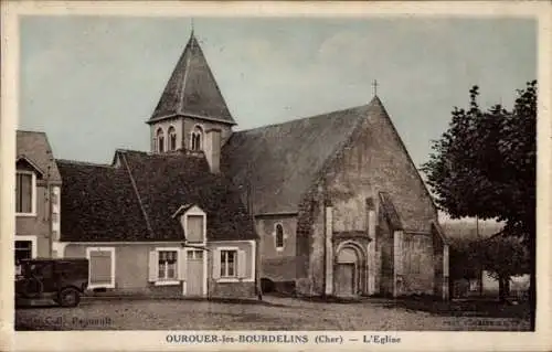 Ak Ourouer les Bourdelins Liebe Kirche