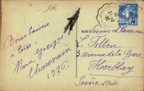 Ak Toulx-Ste-Croix Creuse, Kirchturm