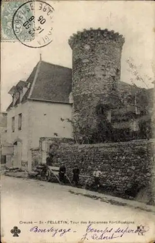 Ak Felletin Creuse, Tour des Anciennes Fortifications