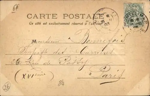 Ak La Begude de Mazenc Drome, Chateau de Mazene a M. Loubert, President de la Republic, Park