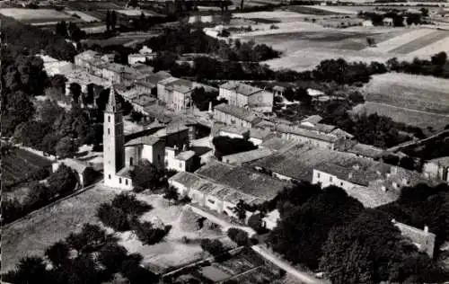 Saulce Drome, Fliegeraufnahme, Kirche