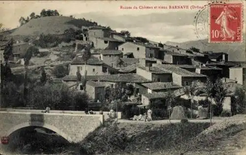 Ak Barnave Drôme, Ruines du Chateau