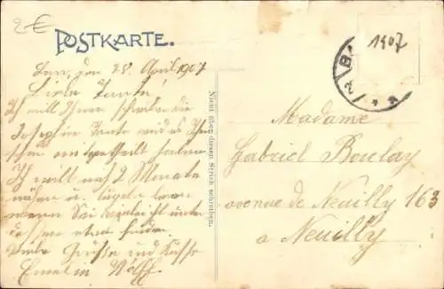 Ak Barr Bas Rhin, Totalansicht der Ortschaft, Feldweg, Villen
