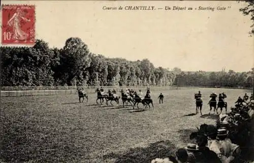 Ak Chantilly Oise, Courses de Chantilly, Starting Gate, Pferderennen