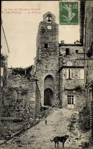 Ak Bruniquel Tarn et Garonne, Le Beffroi