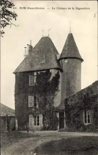 Ak Rom Deux Sèvres, Chateau de la Rigaudiere