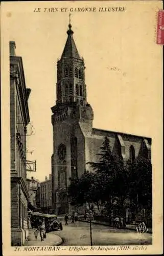 Ak Montauban Tarn et Garonne, Kirche St. Jacques