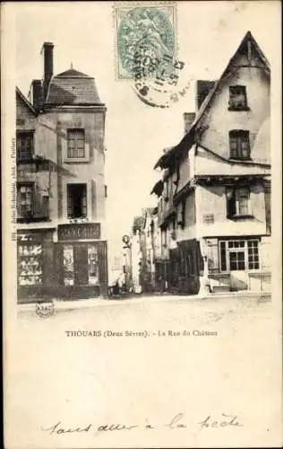 Ak Thouars Deux Sèvres, Rue du Chateau