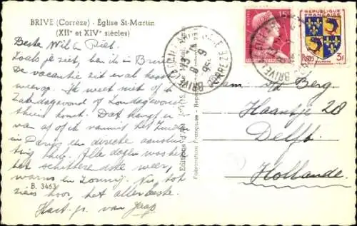Ak Brive la Gaillarde Corrèze, Kirche St. Martin