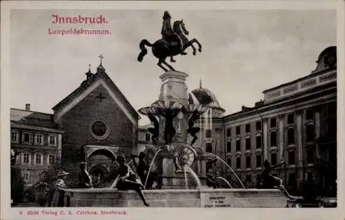 Ak Innsbruck in Tirol, Leopoldsbrunnen