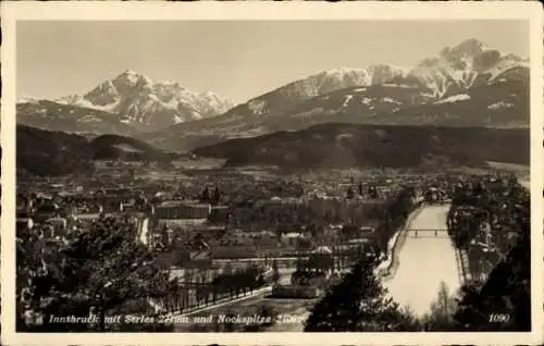 Ak Innsbruck in Tirol, Serles, Nockspitze, Gesamtansicht