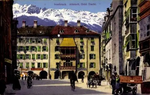 Ak Innsbruck in Tirol, Altstadt, Gold. Dachl