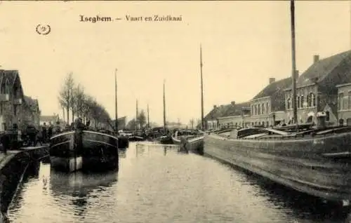 Ak Izegem Iseghem Westflandern, Vaart und Zuidkaai