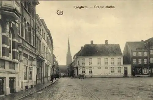 Ak Izegem Iseghem Westflandern, Marktplatz