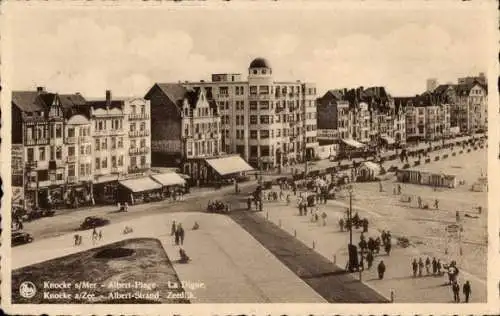 Ak Knokke Heist Heyst Knocke sur Mer Westflandern, Albert-Plage, Digue