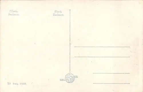 Ak Plzeň Pilsen Stadt, Rathaus, Markt, Stände, Geschäfte