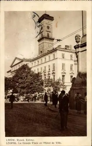 Ak Lwiw Lwów Lemberg Léopol Ukraine, Hauptplatz, Rathaus