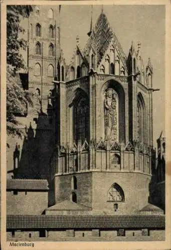 Ak Marienburg Malbork Westpreußen, Kirche, Teilansicht