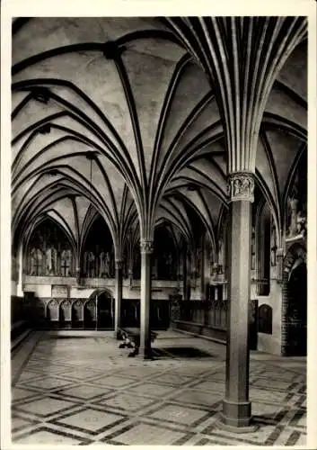 Ak Malbork Marienburg Westpreußen, Kapitelsaal im Hochschloss, Deutscher Ritterorden, Innenansicht