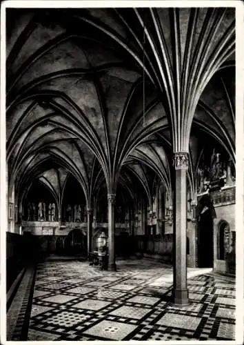 Ak Malbork Marienburg Westpreußen, Kapitelsaal im Hochschloss, Deutscher Ritterorden, Innenansicht