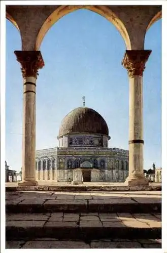 Ak Jerusalem Israel, The Dome of the Rock, Der Felsendom von Norden