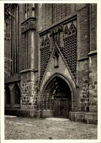 Ak Chojna Königsberg Neumark Ostbrandenburg, Hauptpforte der Marienkirche