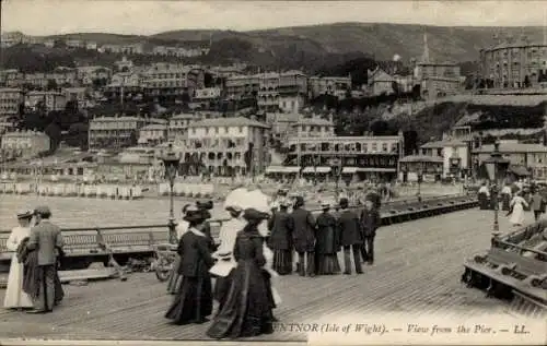 Ak Ventnor Isle of Wight England, Blick vom Pier