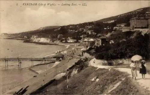 Ak Ventnor Isle of Wight England, Blick nach Osten