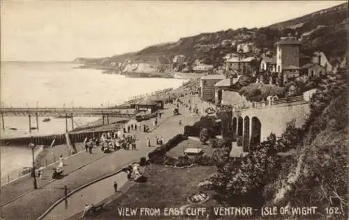 Ak Ventnor Isle of Wight England, Blick von Eastcliff