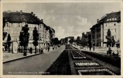 Ak Westend Eberswalde in der Mark, Straßenpartie