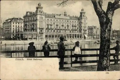 Ak Zürich Stadt Schweiz, Hôtel Bellevue