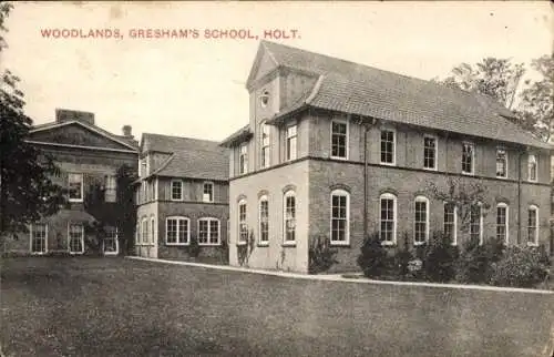 Ak Holt Norfolk England, Woodlands, Gresham Schule