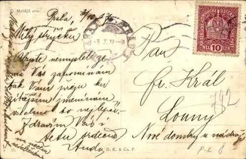 Künstler Ak Matějo, Praha Prag Tschechien, Stadtbild, Brücken