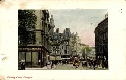 Ak Glasgow Schottland, Charing Cross