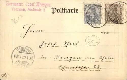 Ak Viersen in Nordrhein Westfalen, Bismarcksäule auf dem Hohenbusch