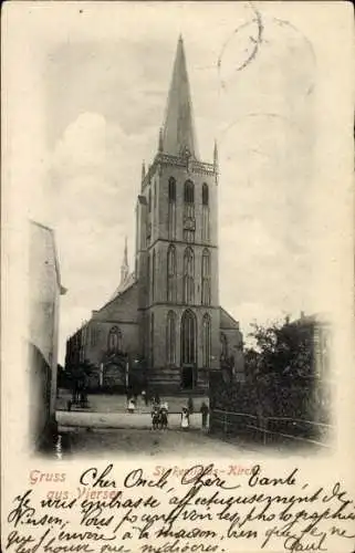 Ak Viersen, St. Remigius Kirche, Platz