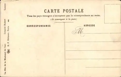 Ak Tanzende Menschen, Rind, Musikinstrumente