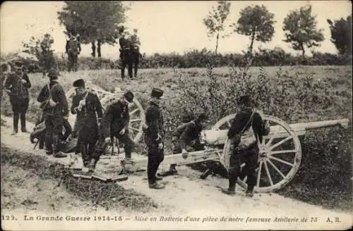 Ak Französische Armee, Artillerie, Geschütze