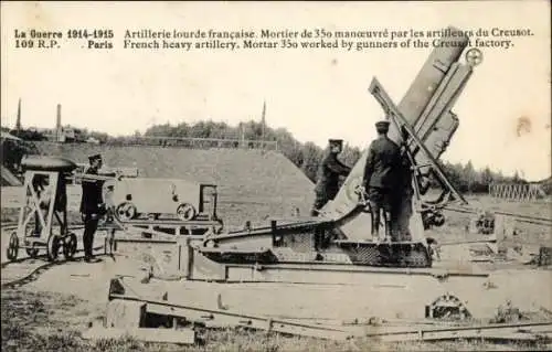 Ak Mortier de 350 position de tir, Britische Artillerie